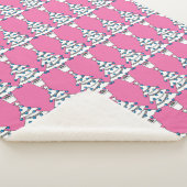 Witte kerstboom sherpa deken (3/4)