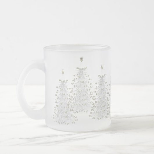 Witte kerstboomfeestdag, bevroren Mok (Links)