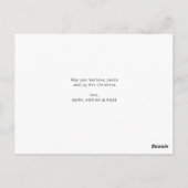 witte kerstborstelscriptbedekking fotokaart briefkaart (Achterkant)