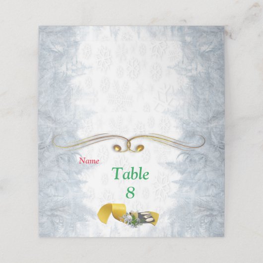 Witte kerstbruiloft (Buitenkant ongevouwen)