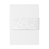 Witte kerstbruiloft Belly Band Uitnodigingen Wikkel (Achterkant Voorbeeld)