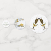 Witte kerstbruiloft confetti (Voorkanten)