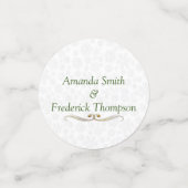 Witte kerstbruiloft confetti (Kleine voorkant)