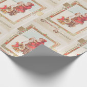 -witte kerstfeestdag cadeaupapier (Hoek)