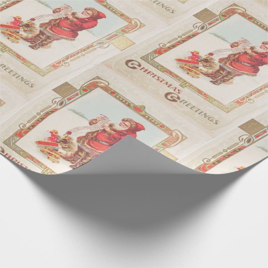 -witte kerstfeestdag cadeaupapier (Hoek)