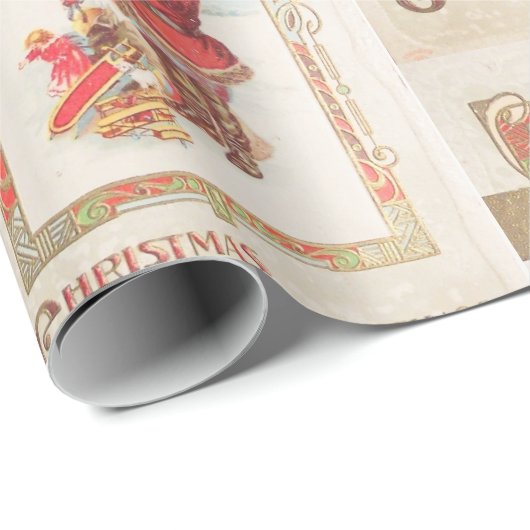 -witte kerstfeestdag cadeaupapier (Rol Hoek)