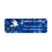 Witte kersthond etiket (Voorkant)