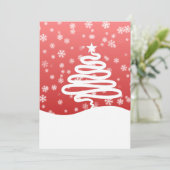 Witte kerstkaart (Staand voorkant)