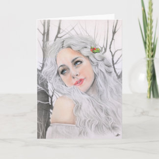 Witte kerstKaart Feestdagen Kaart