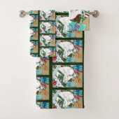 Witte Kerstkat Bad Handdoek (Insitu)
