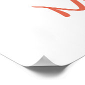 Witte kerstkat in een rood Pet Poster (Hoek)