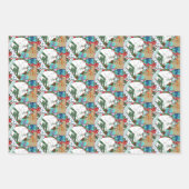 Witte Kerstkat Inpakpapier Vel (Voorkant 3)