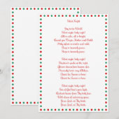 Witte kerstliedje Stille Nacht kerstkaarten Feestdagenkaart (Voorkant / Achterkant)