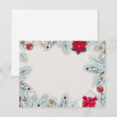 Witte Kerstmis Frame Achtergrond  Feestdagenkaart (Voorkant / Achterkant)
