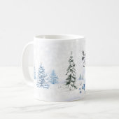 Witte kerstMok Koffiemok (Voorkant links)