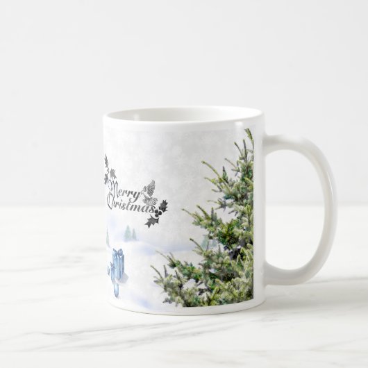Witte Kerstmuts Koffiemok (Rechts)