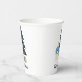 Witte kerstsierboom met kat papieren bekers (Rechts)