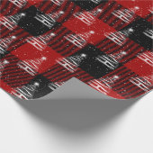 witte kerststerboom op scherp cadeaupapier (Hoek)