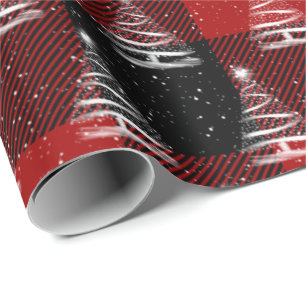 witte kerststerboom op scherp cadeaupapier