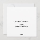 Witte kerstvakantie feestdagenkaart (Achterkant)