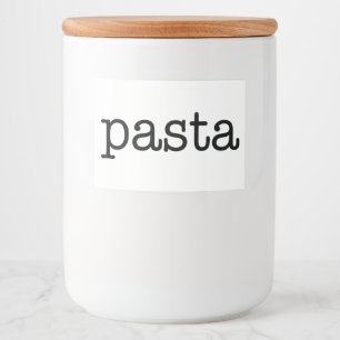 Witte keukenkantines voedselcontainer etiket