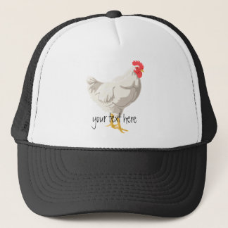 Witte kip trucker pet