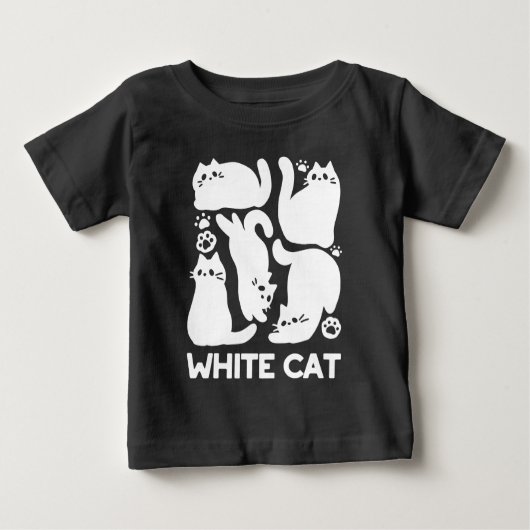 Witte Kitten Silhouetten - Schattige Feline Design (Voorkant)
