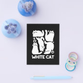 Witte Kitten Silhouetten - Schattige Feline Design Flyer (Enkel)