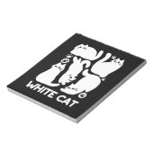 Witte Kitten Silhouetten - Schattige Feline Design Notitieblok (Gedraaid)