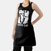 Witte Kitten Silhouetten - Schattige Feline Design Schort (Insitu)