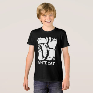 Witte Kitten Silhouetten - Schattige Feline Design Tri-Blend Shirt