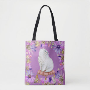 Witte Kittenkat Draagtas