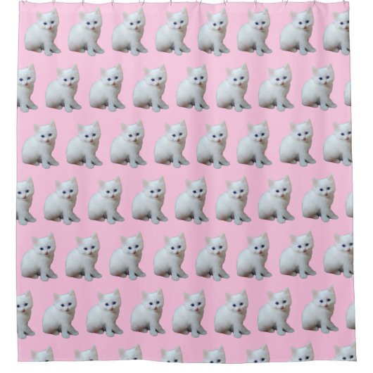 Witte kittens douchegordijn (Voorkant)
