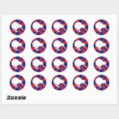 Witte Kiwi Ronde Sticker (Vel)