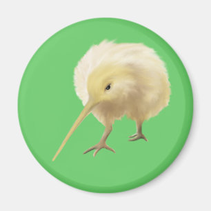 Witte kiwi-vogel Magnet Magneet