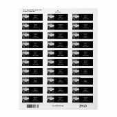 Witte klassieke auto etiket (Full Sheet)