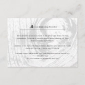 Witte klassieke rustieke houtnerf winter bruiloft informatiekaartje (Voorkant)