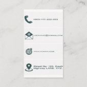 Witte klassieke Visitekaartjes (Achterkant)