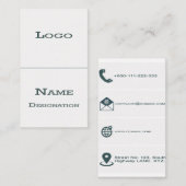 Witte klassieke Visitekaartjes (Voorkant / Achterkant)