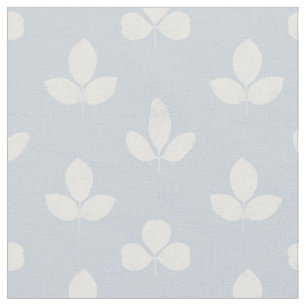 Witte Klaver op Bord Dusty Blue Stof