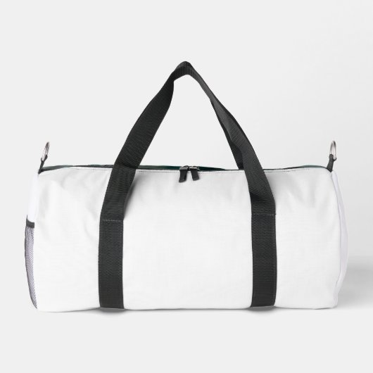 Witte Kleine Duffel Bag Trend Abstract Groen Goud Plunjezak (Achterkant)