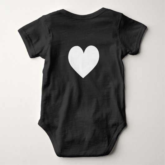 Witte Kleine Prinses Moderne Typografie Custom Romper (Achterkant)