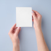 Witte kleur 4,5 x 5,6 glanzend papier flyer (Hand)