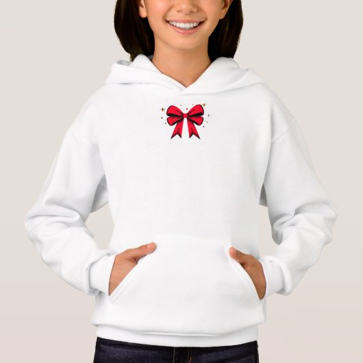 Witte kleur Kerst sweatshirt hoodie (Voorkant)