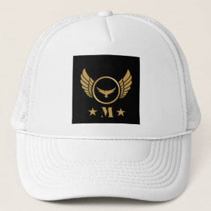 Witte kleur M-brief Gedrukt Aangepast Gepersonalis Trucker Pet