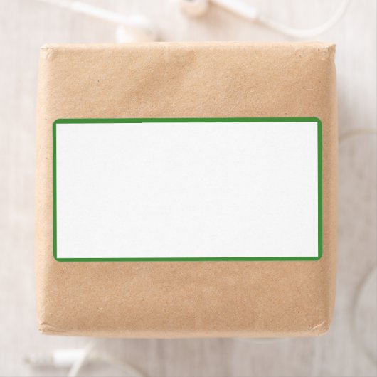 Witte kleur met dunne groene grenzen etiket (Insitu)