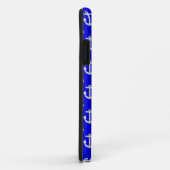 Witte kleuren op blauwe achtergrond Case-Mate iPhone case (Achterkant/rechts)