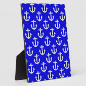 Witte kleuren op blauwe achtergrond fotoplaat (Zijkant)