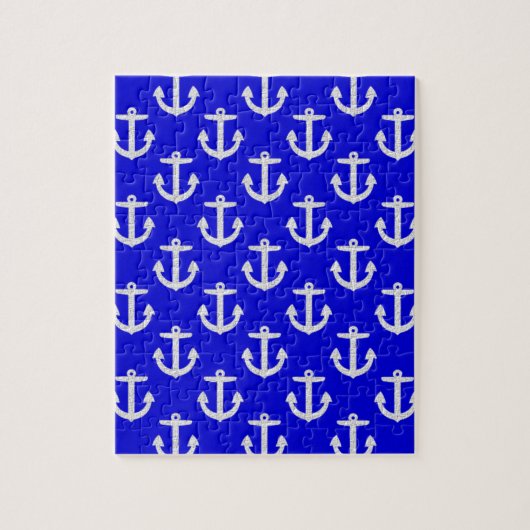 Witte kleuren op blauwe achtergrond legpuzzel (Verticaal)