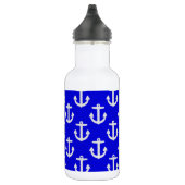 Witte kleuren op blauwe achtergrond waterfles  (Rechts)